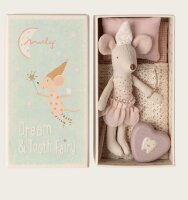 Maileg Zahnfeemaus Kleine Schwester in Streichholzschachtel