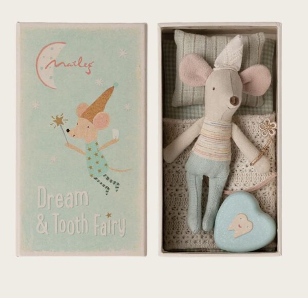 Maileg Zahnfeemaus Kleiner Bruder in Streichholzschachtel