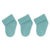 Erstlingssocken 3-er uni mit Umschlag