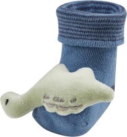 Baby Rasselsocken Dino Rexi mittelblau 15-16