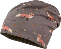 MAXIMO Mini Beanie Fuchs Jersey mit Fleecefutter