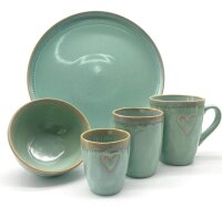 Stoneware Schälchen türkis