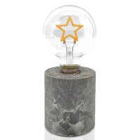 Lucia Tischleuchte, Betonoptiksockel mit LED-Lampe Stern