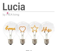 Lucia Tischleuchte, Betonoptiksockel mit LED-Lampe Herz
