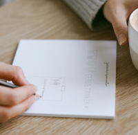 Eulenschnitt Block Gedankensammler