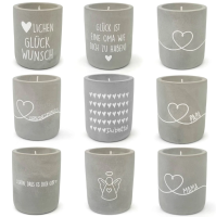 Beton-Kerze Du bist toll grau