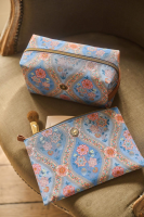 PIP Charly Cosmetic Flat Pouch Medium Ornamento Blue