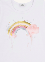 HCAlma Rainbow T-Shirt mit Rüschenärmeln