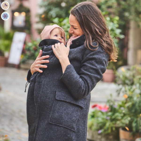 Kapuzen Tragemantel Vienna Anthracite