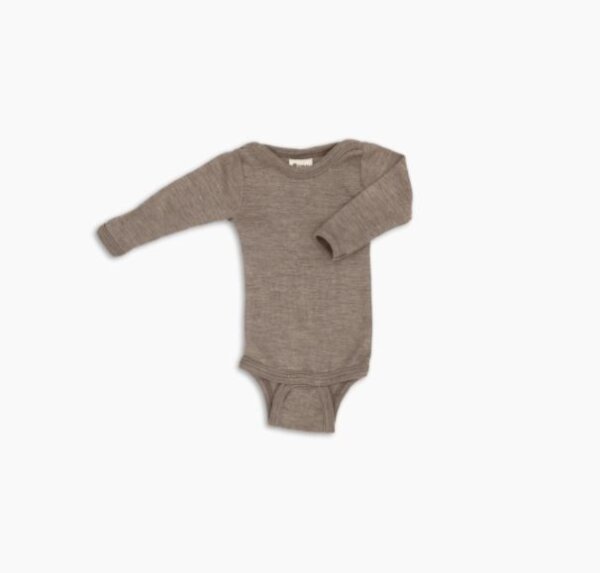 Engel Baby-Body langarm Merinowolle & Seide mit Druckverschluss