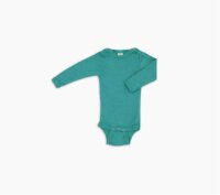 Engel Baby-Body langarm Merinowolle & Seide mit Druckverschluss