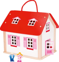 Goki Koffer Puppenhaus mit Zubehör