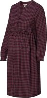 Maternity Dress Check Plum